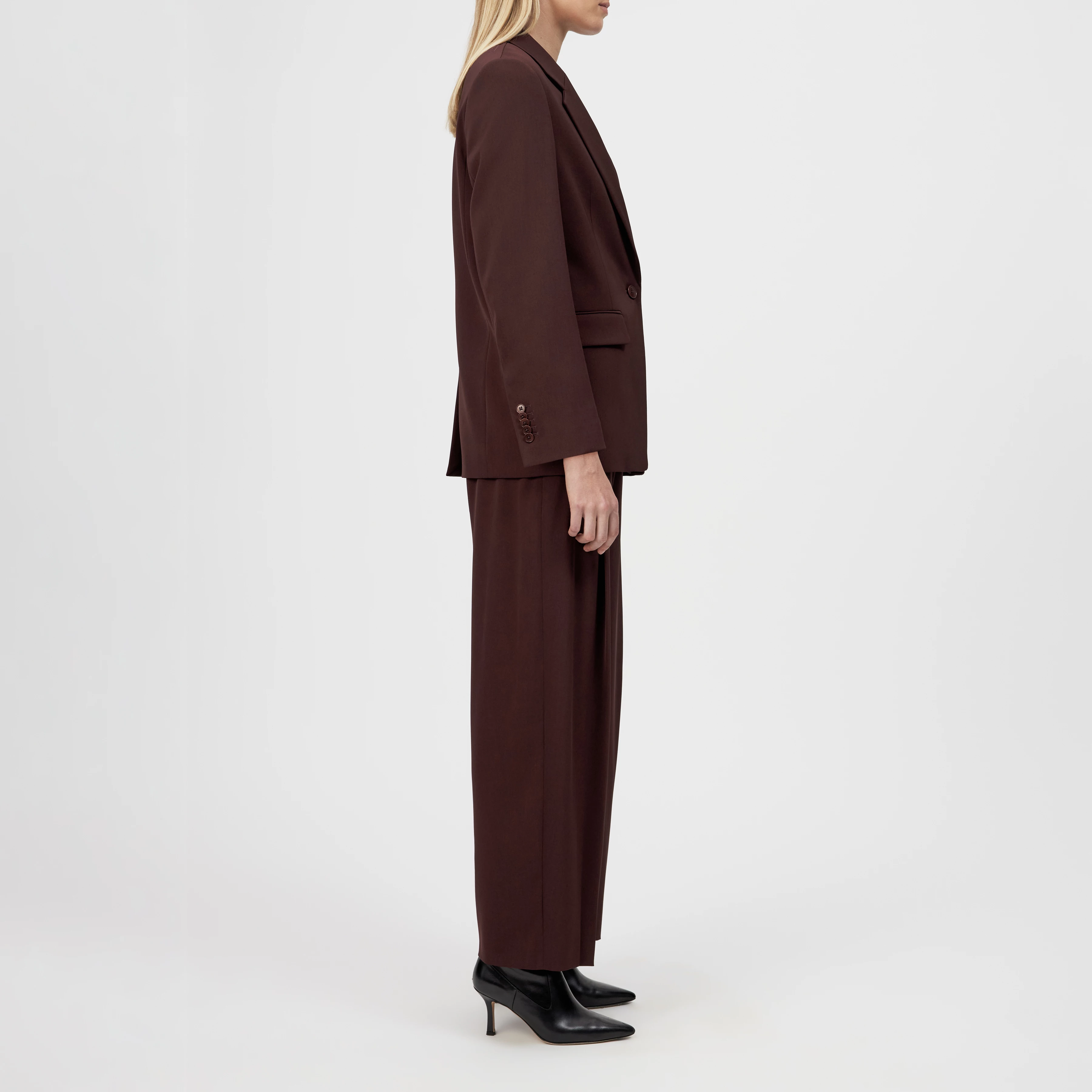 GLENDALE - Boyfriend Blazer in Techno-Twill - Damen - rot - Seitenansicht