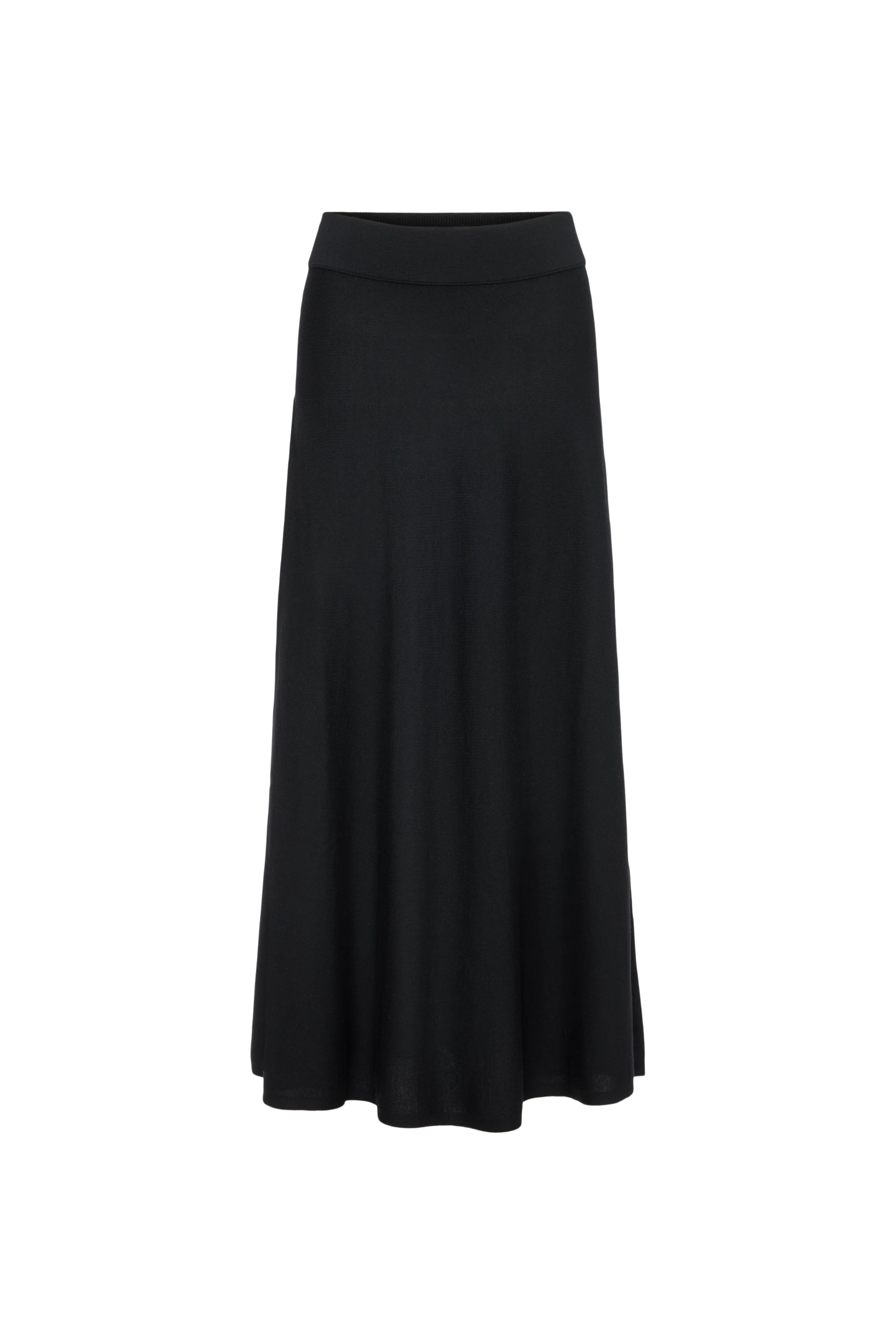 TENSYA - Flared knit skirt in 100% merino wool - women - Natural Aluminium - Freisteller Frontansicht