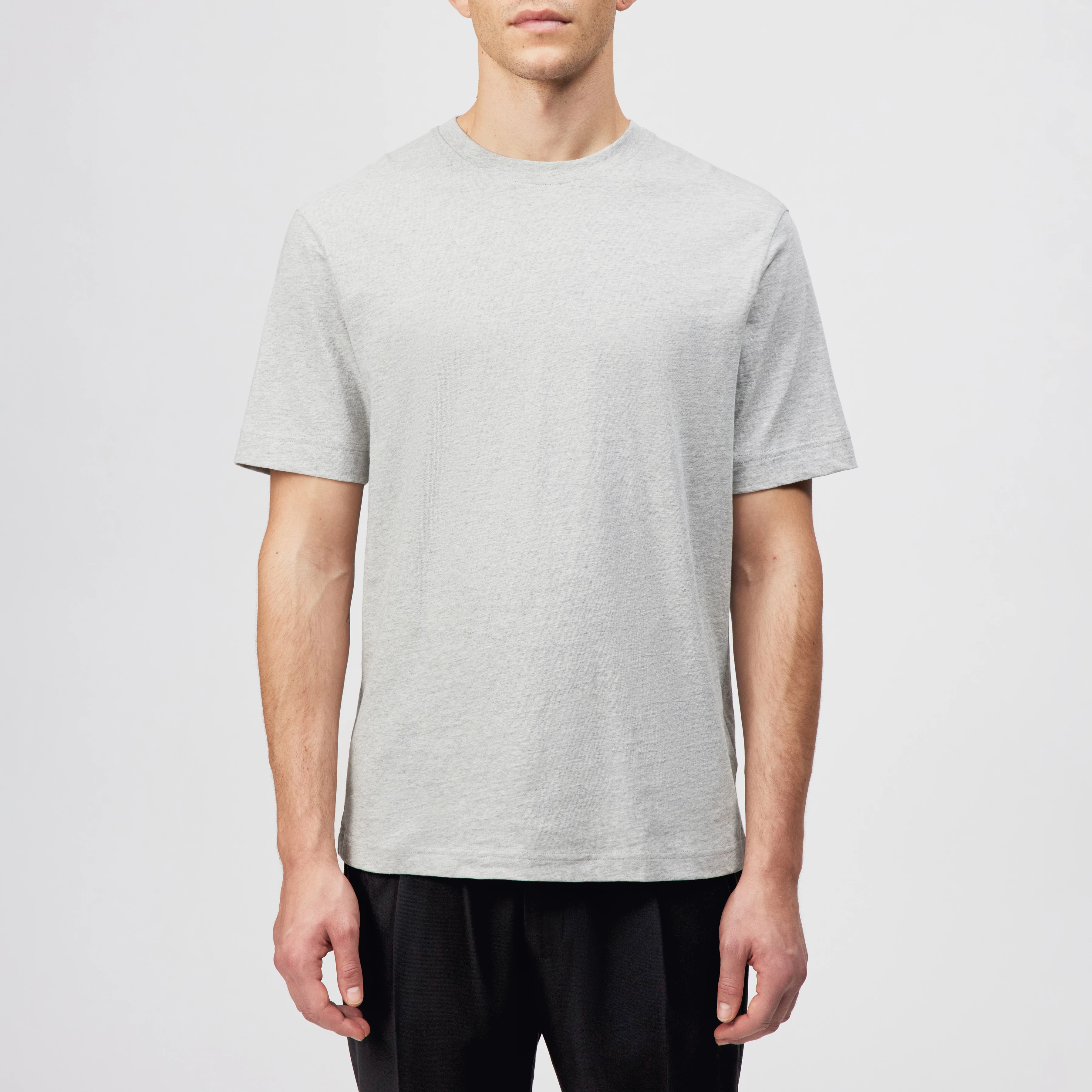 RAPHAEL - T-shirt en pur coton - men - gris - Frontansicht