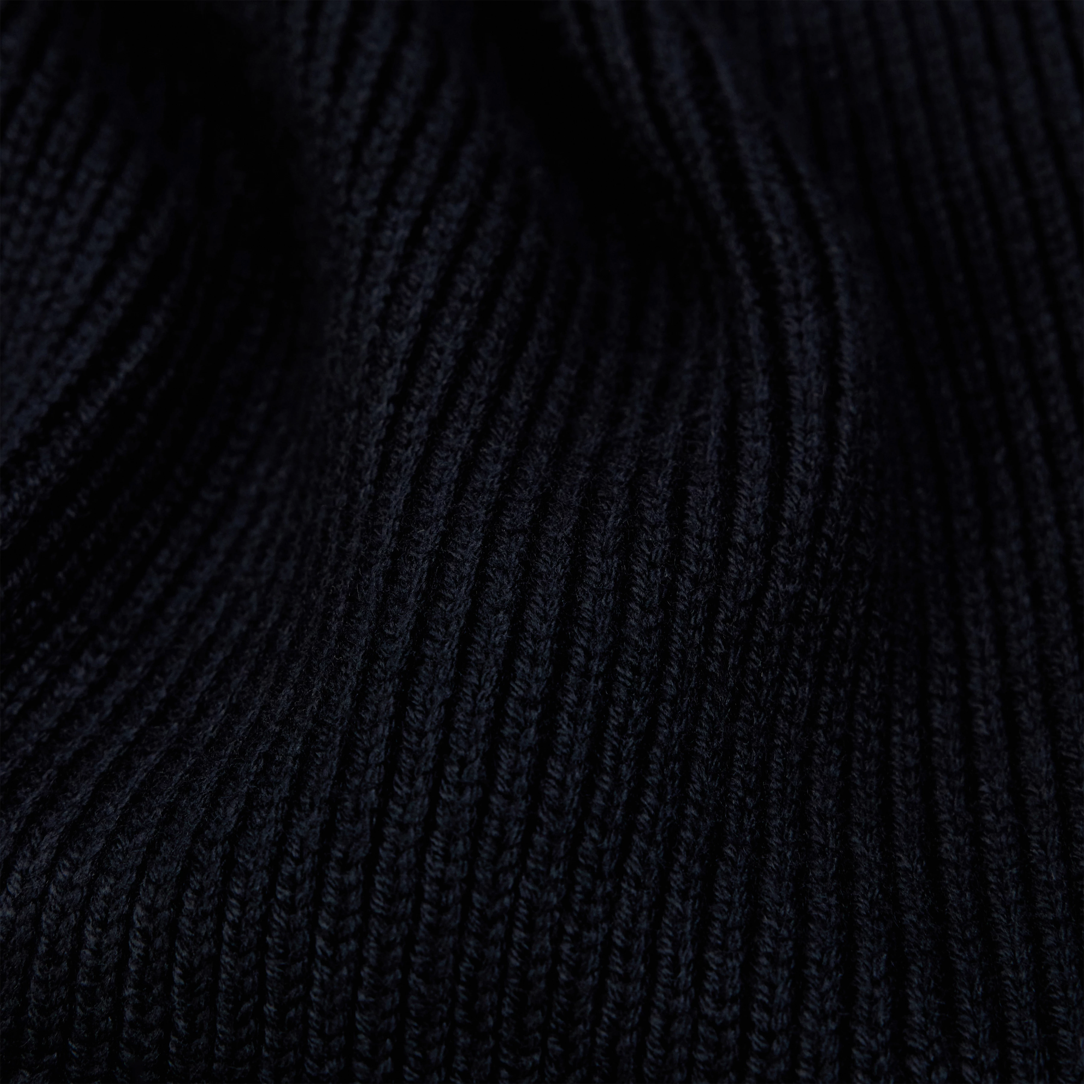 LOAH_3 - Beanie in Baumwoll-Mix - Unisex - schwarz - Materialbild (B2C)