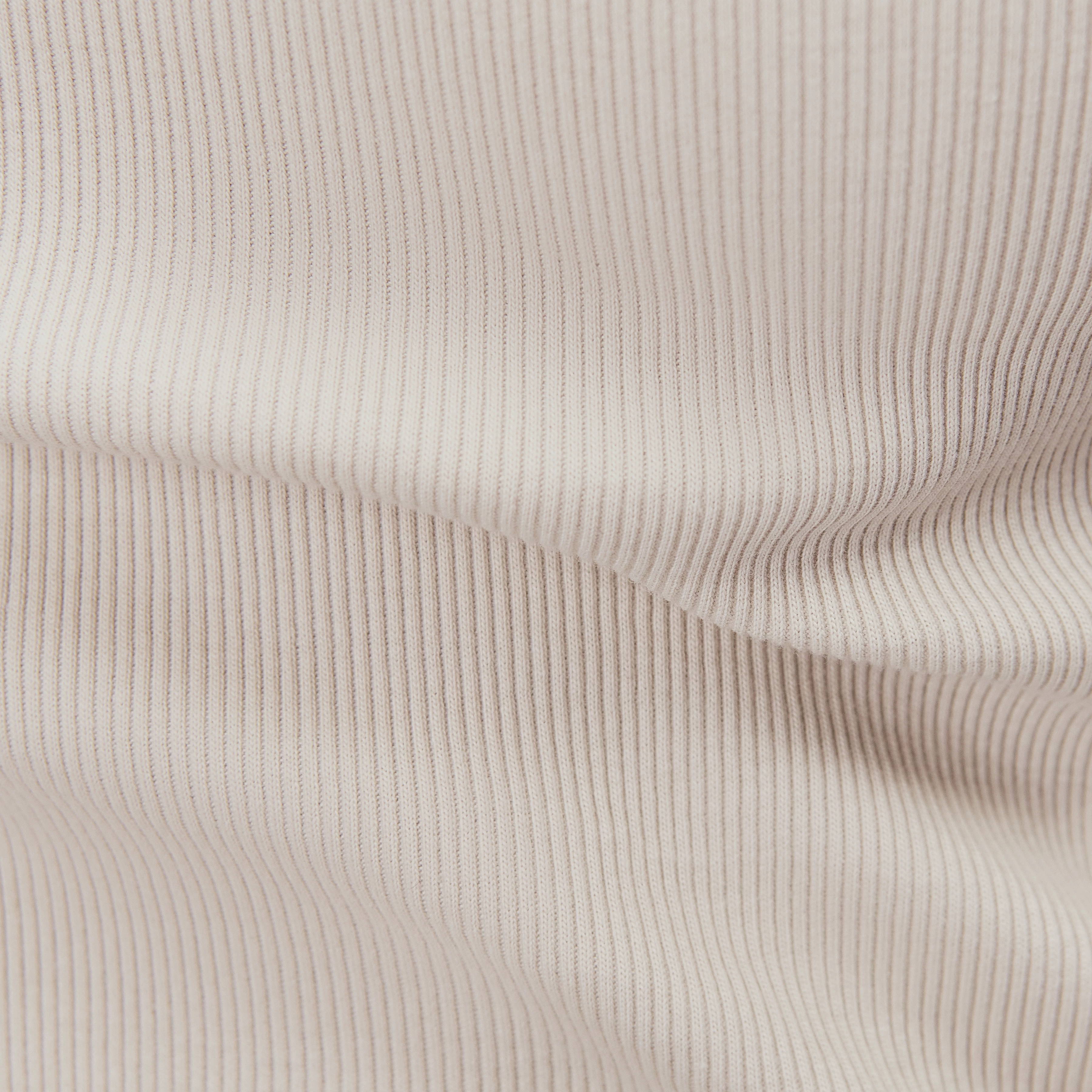 OLINA - Tanktop mit Rundhals in Baumwoll-Rippe - Damen - beige - Materialbild (B2C)