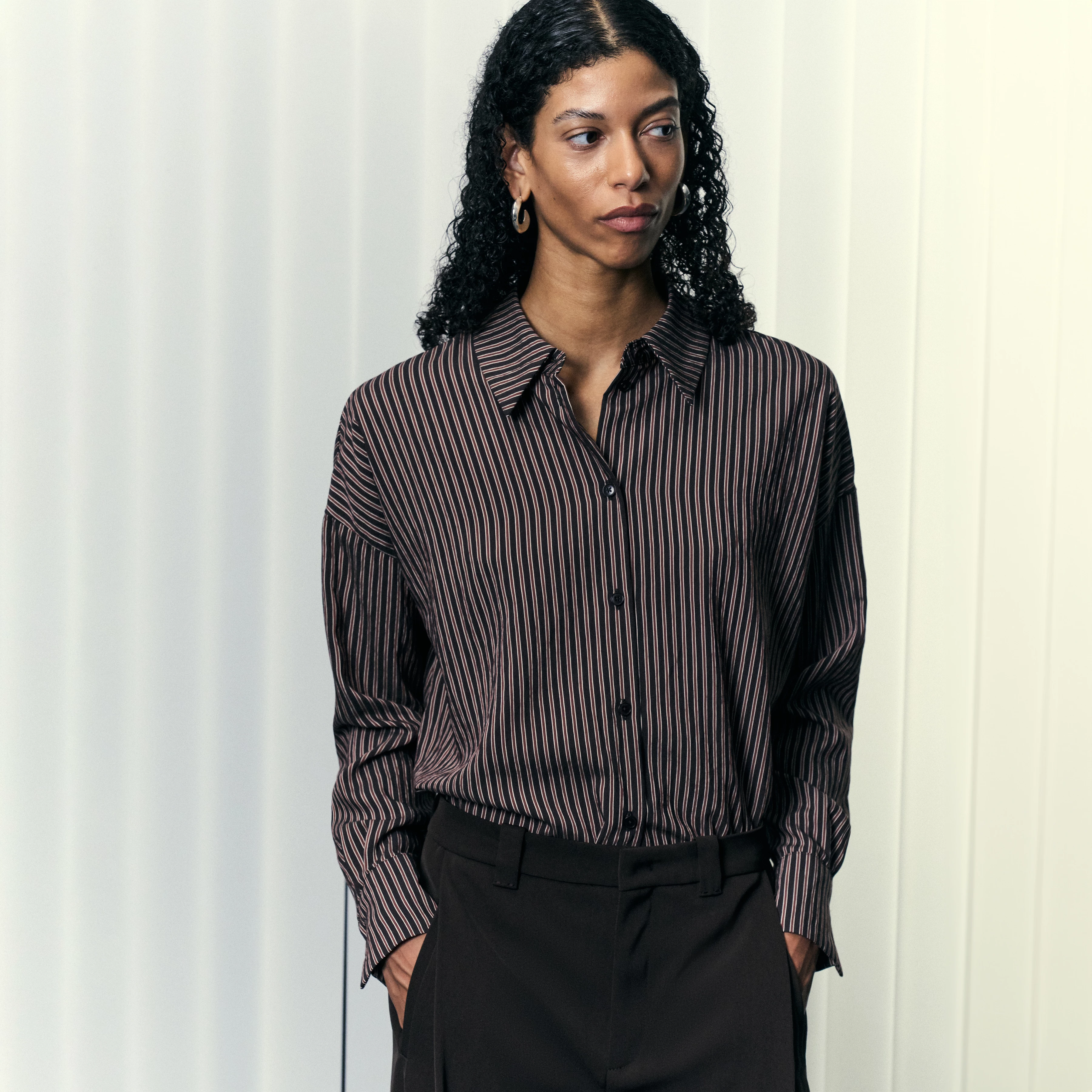 CLOELIA - Chemisier classique en mélange de viscose - women - marron