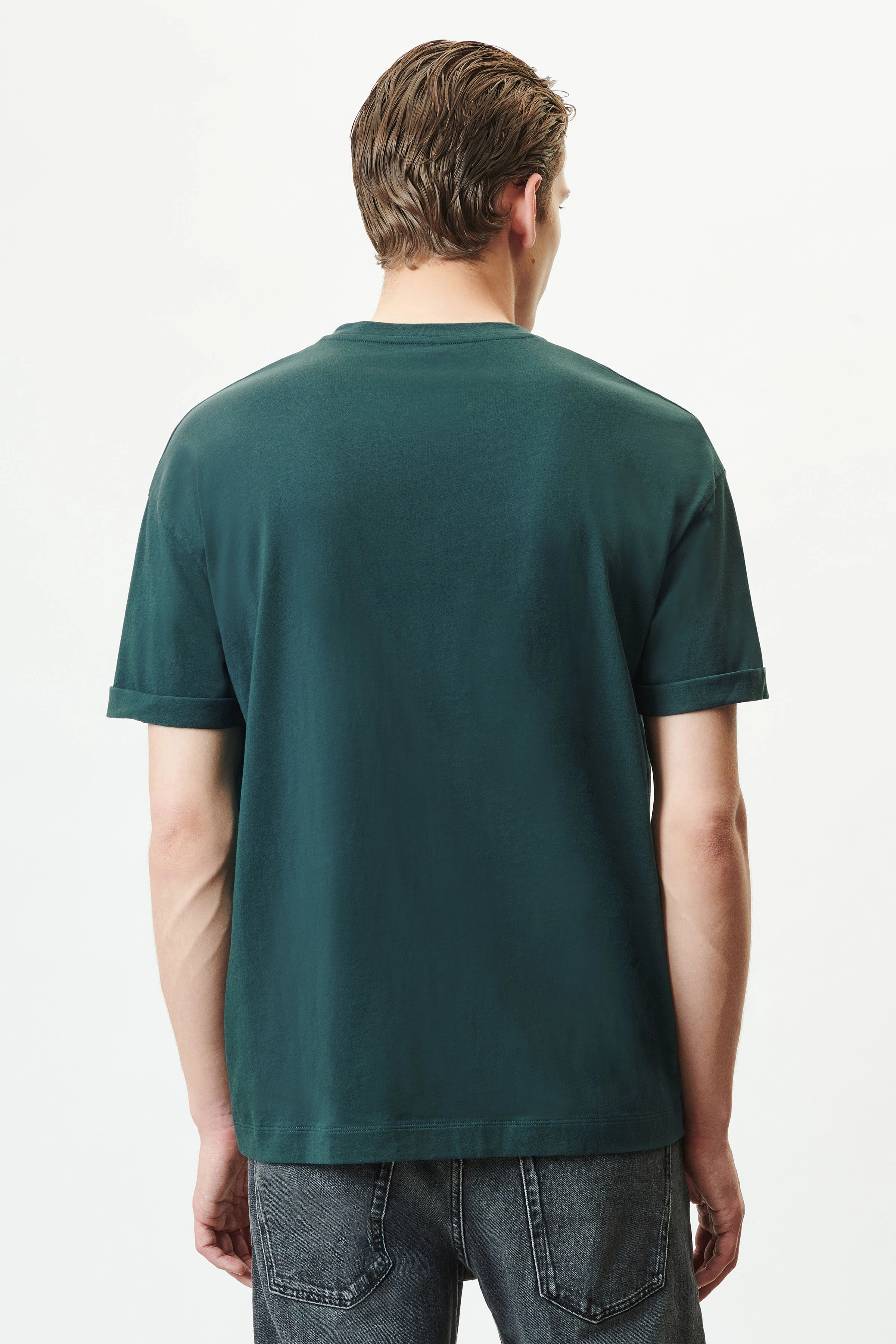 THILO - relaxed fit cotton T-Shirt - men - green - Rückansicht