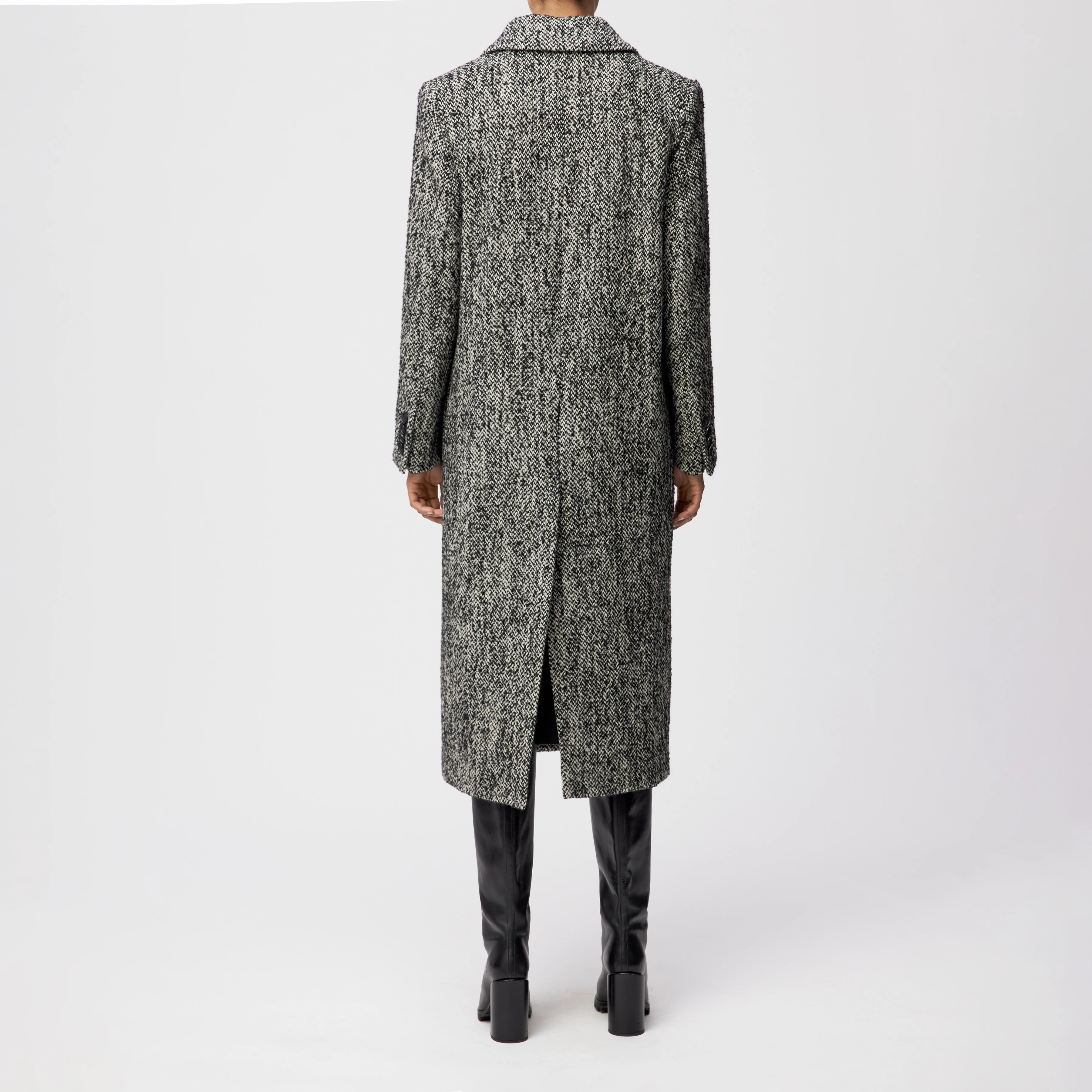 AISBY - Mantel in Woll-Mix - Damen - schwarz - Rückansicht