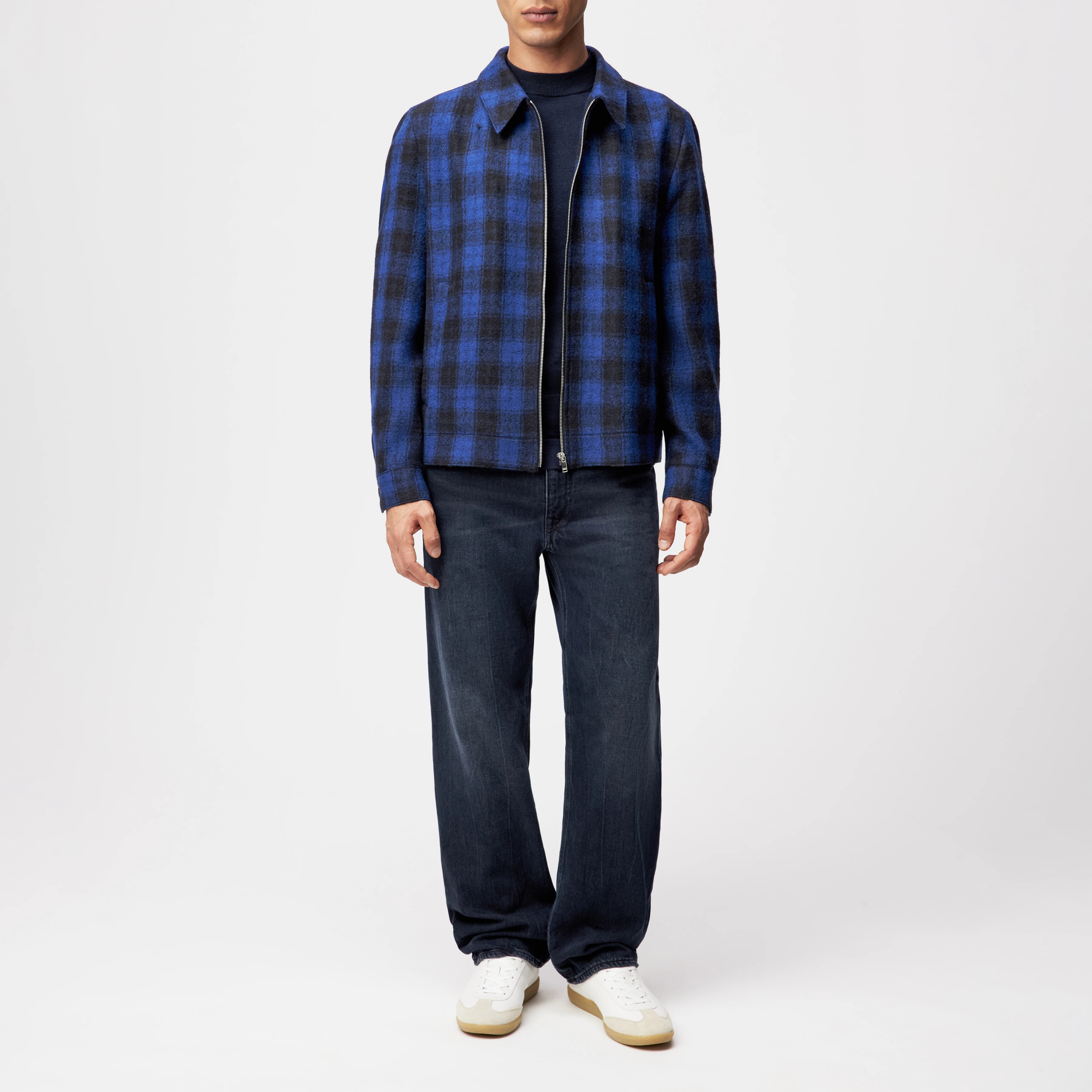 RIKKA_2 - Jacke in Schurwolle - Herren - blau - Ganzkörper-Frontansicht