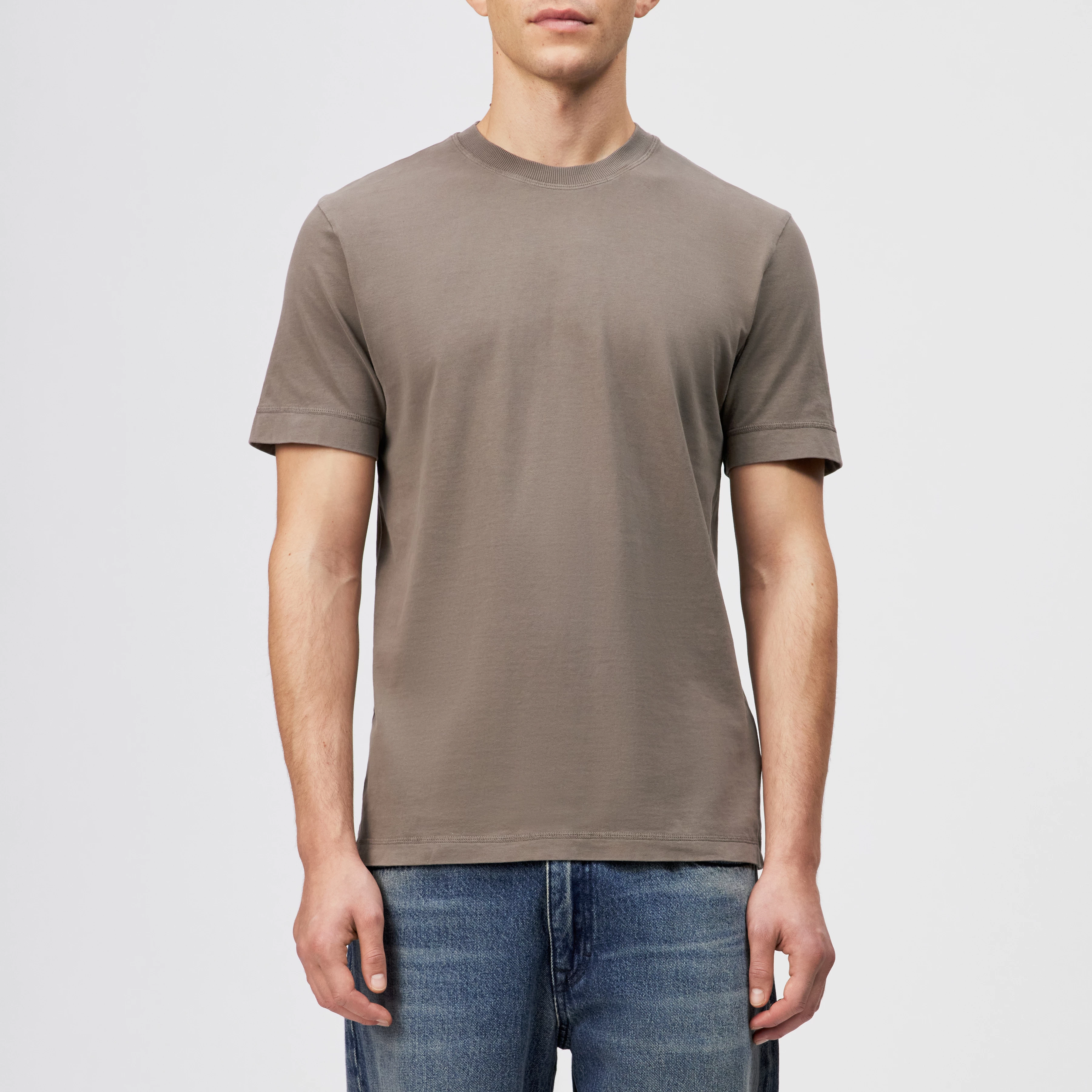 RAPHAEL - T-shirt van 100% katoen - heren - bruin - Frontansicht