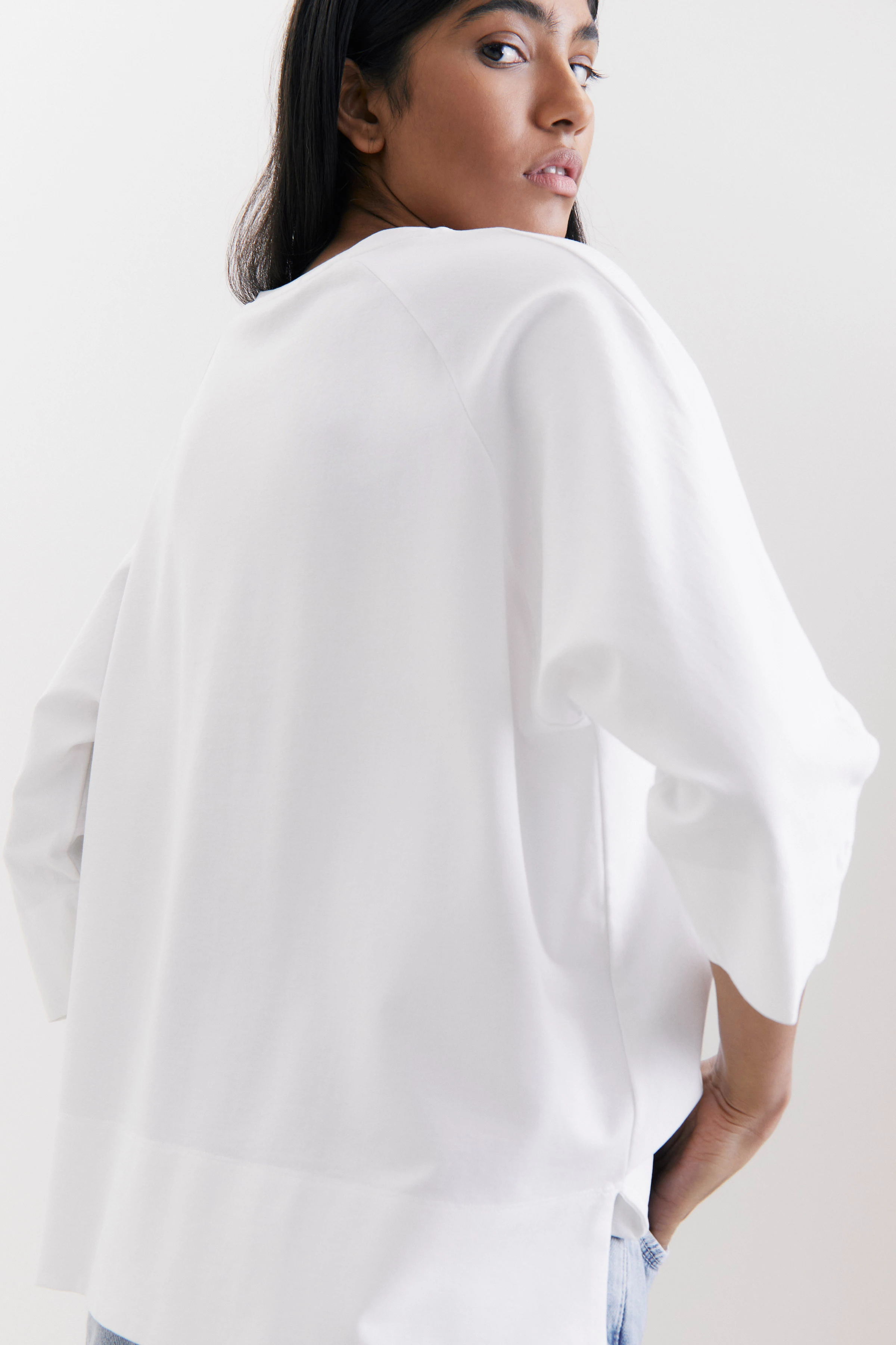 LENILIA - cleanes, lässiges Shirt - Damen - weiß - Seitenansicht