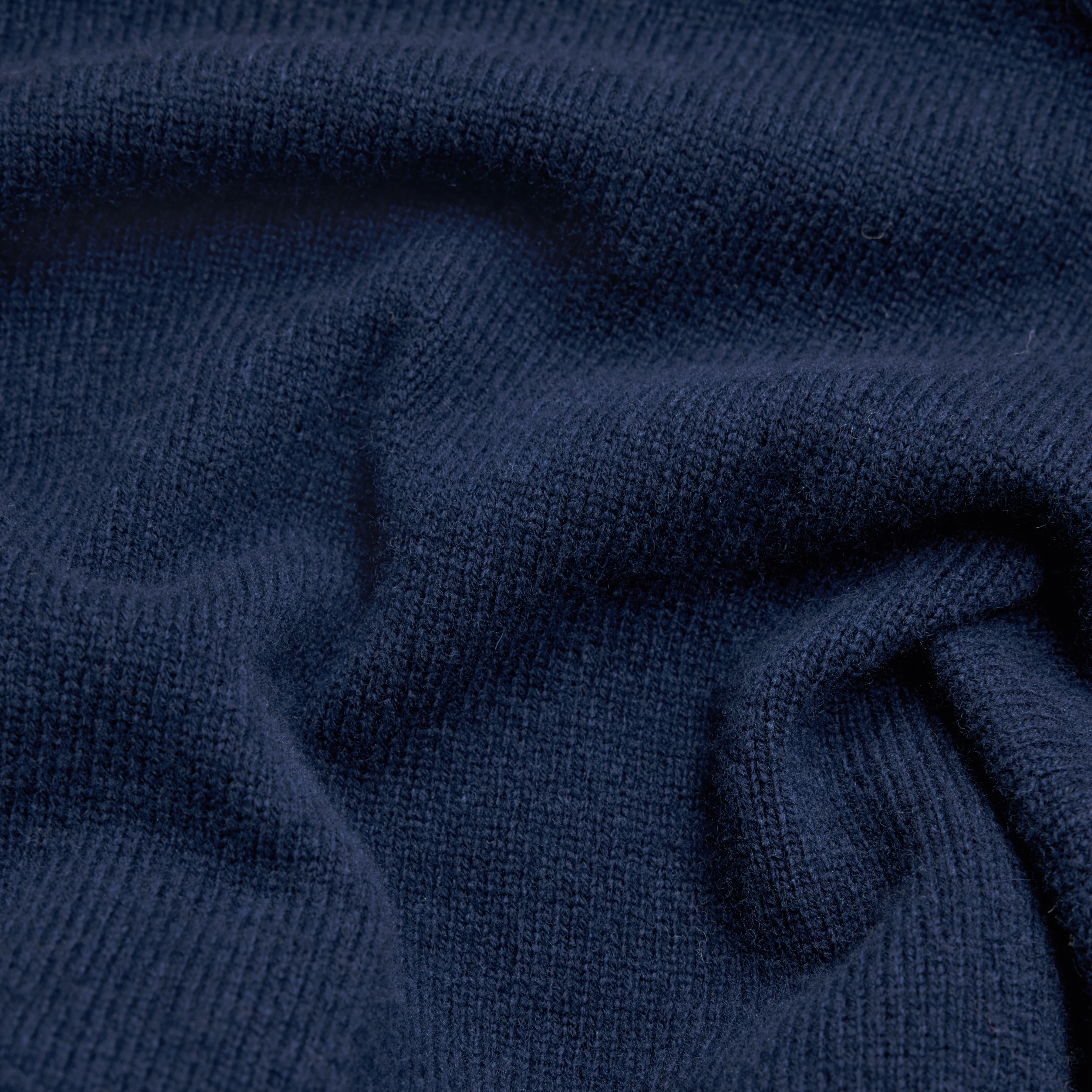 LYZIMA - Turtleneck jumper in virgin wool - women - blue - Materialbild (B2C)