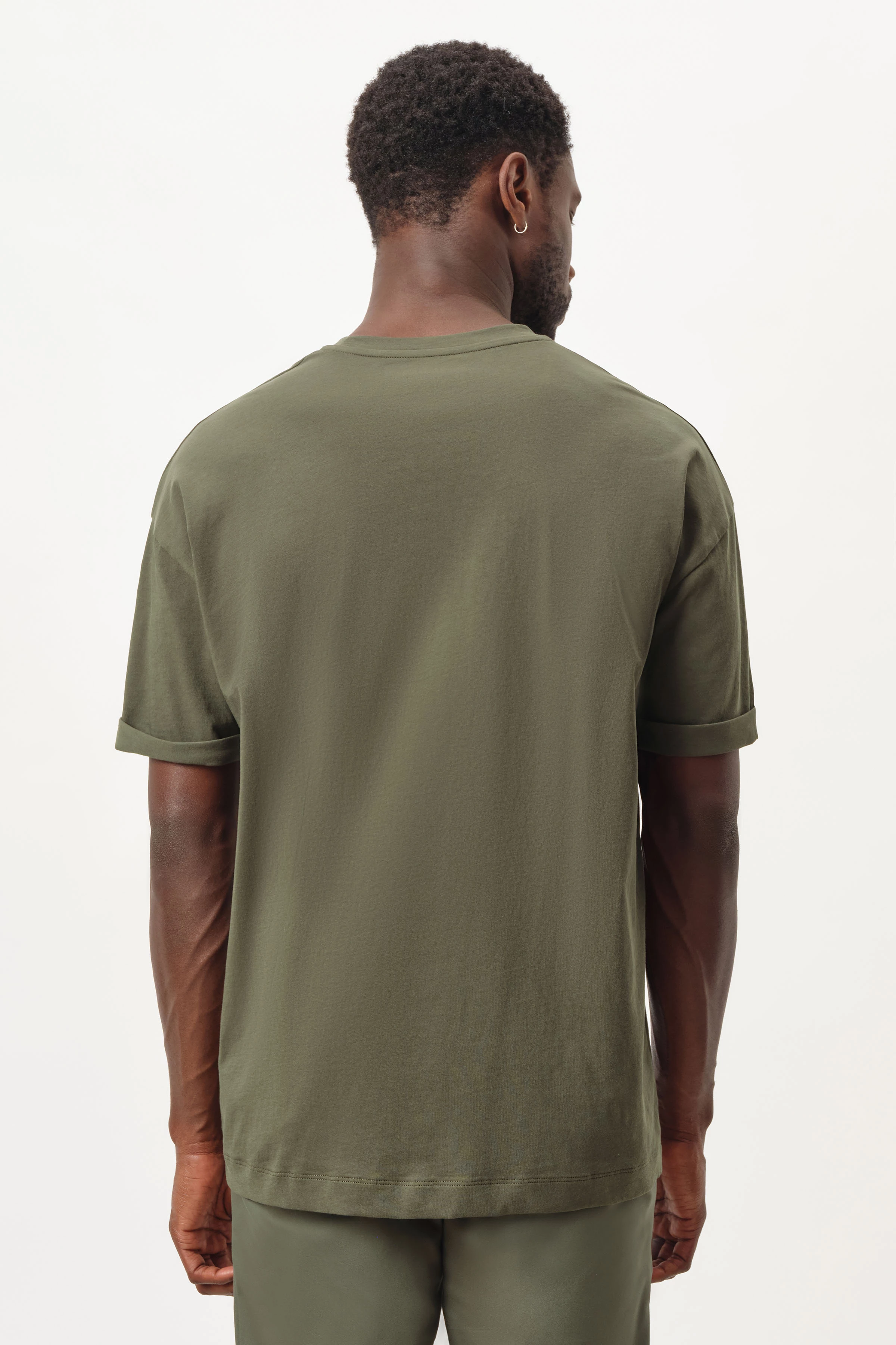 THILO - relaxed fit cotton T-Shirt - men - green - Rückansicht