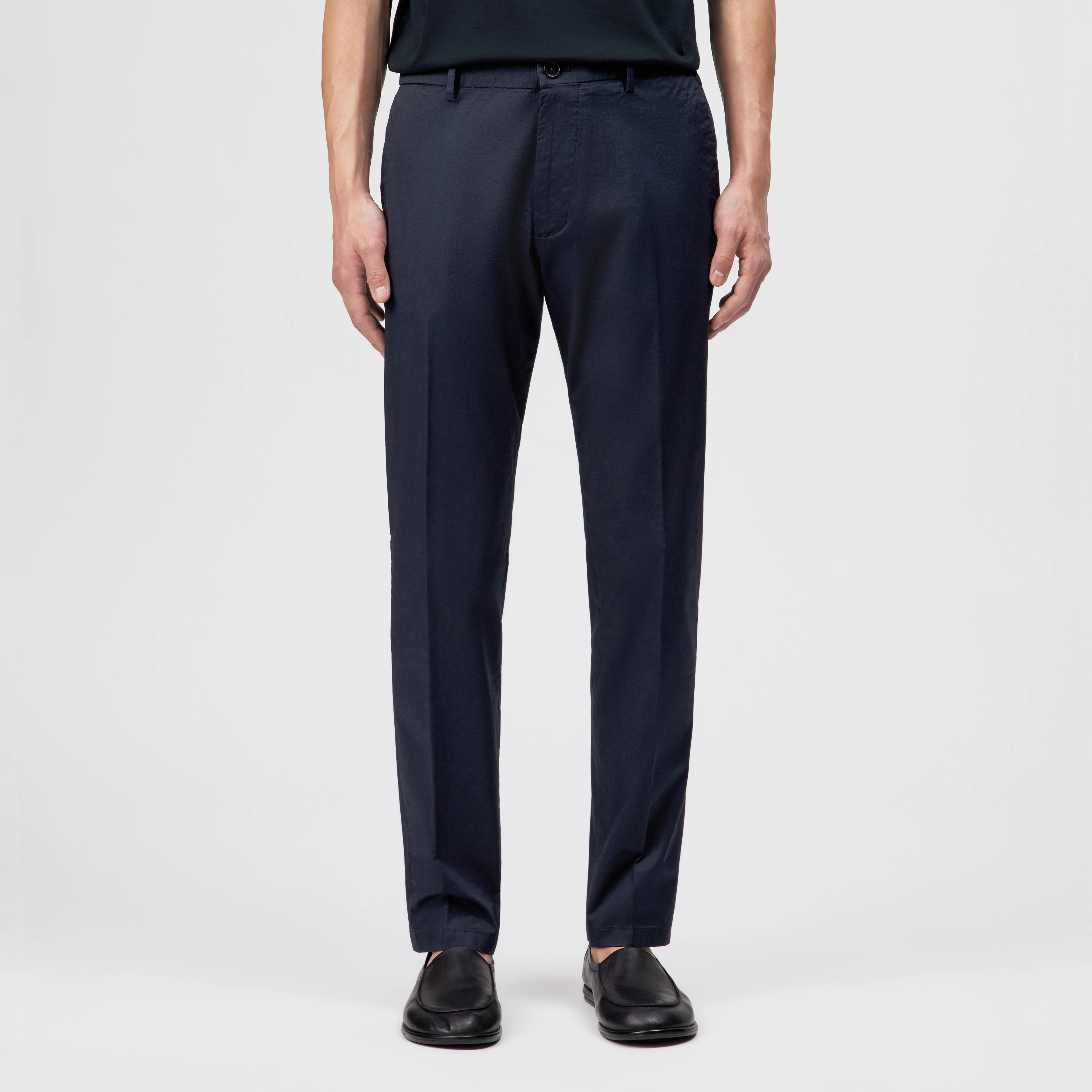 AJEND - Konfektionierte Hose in Baumwoll-Gabardine - Herren - blau - Frontansicht