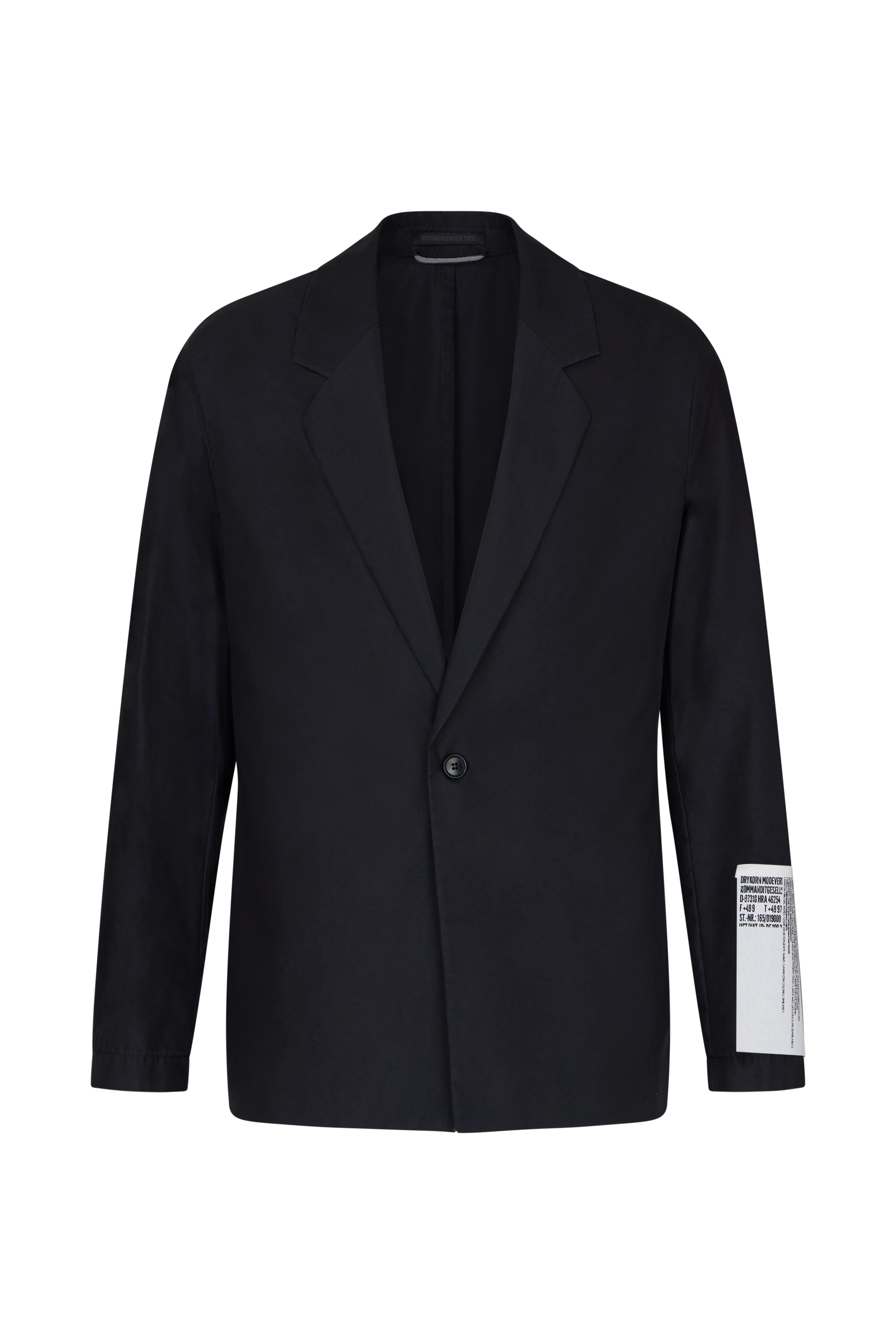 NOLEN - one-button jacket with notch lapels in a technical cotton blend - men - Natural Aluminium - Freisteller Frontansicht