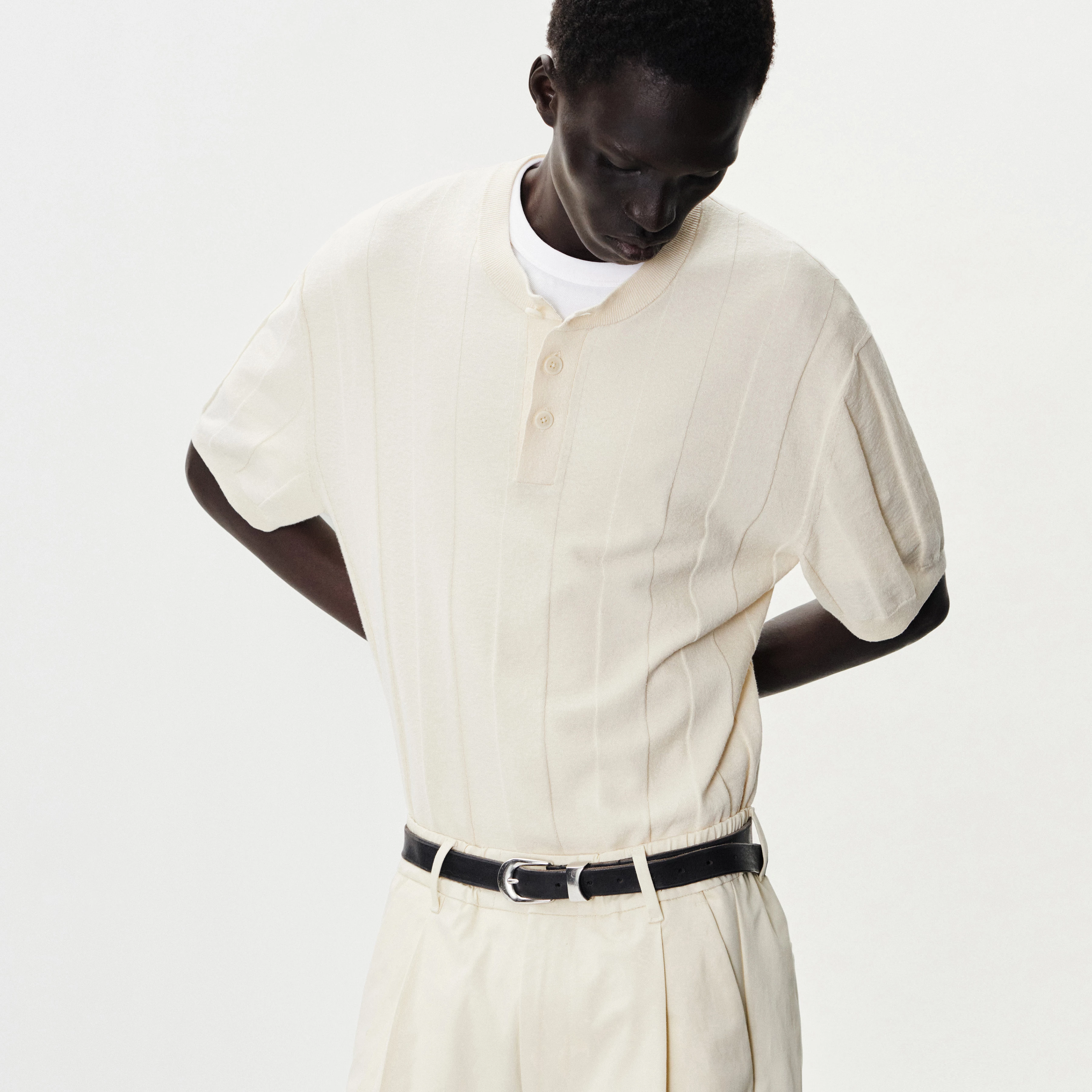 FREEKO - Regular Fit Linen-Cotton Polo Shirt - men - beige