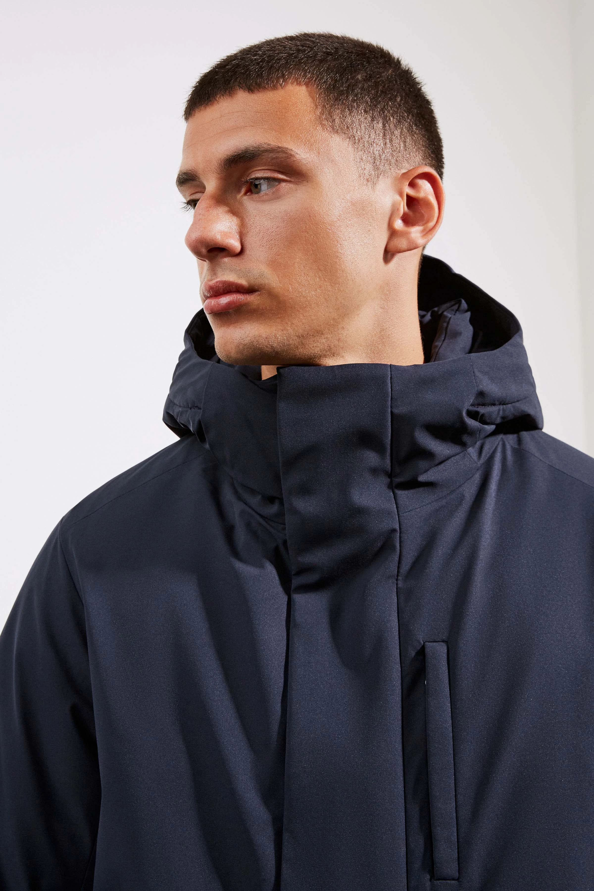 COLE - winter jacket made of bi-stretch - men - blue - Seitenansicht