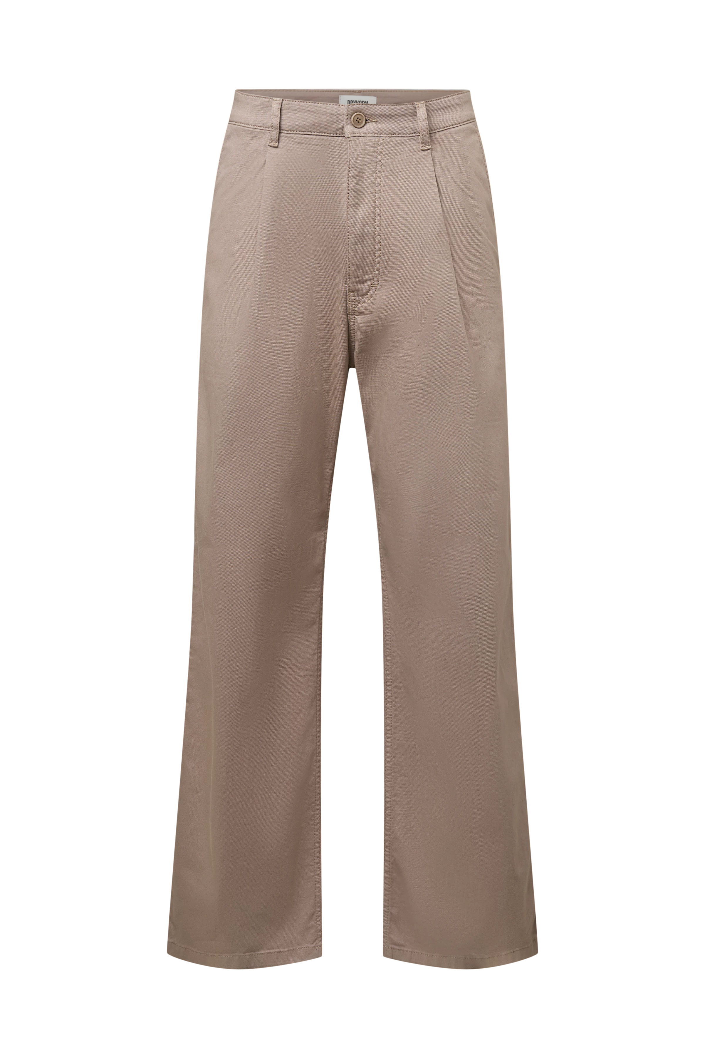 RIKKAD - Wide pleat-front cotton trousers - men - brown - Freisteller Frontansicht