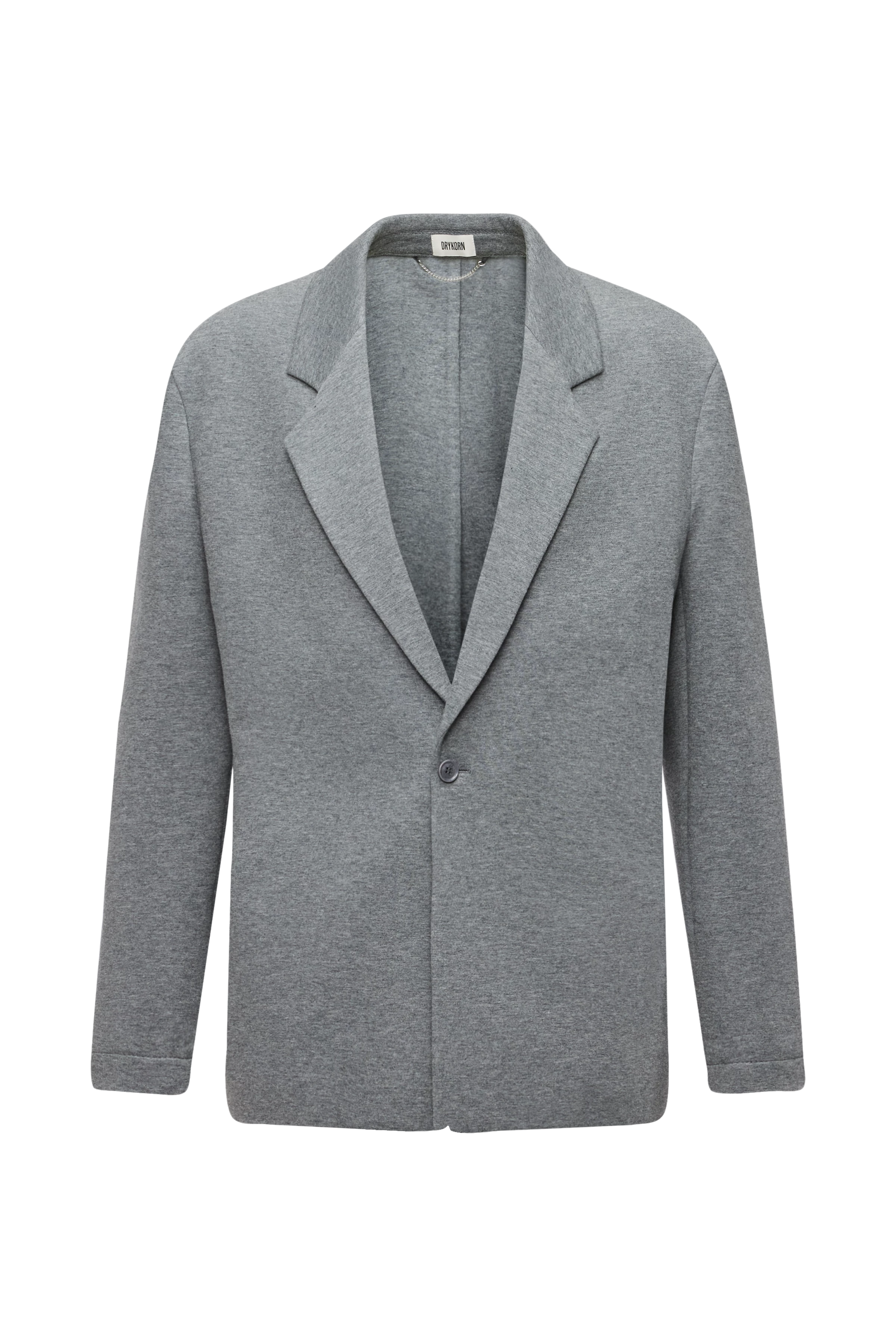 NOLEN - Einknopf-Sakko in Jersey - Herren - grau - Freisteller Frontansicht
