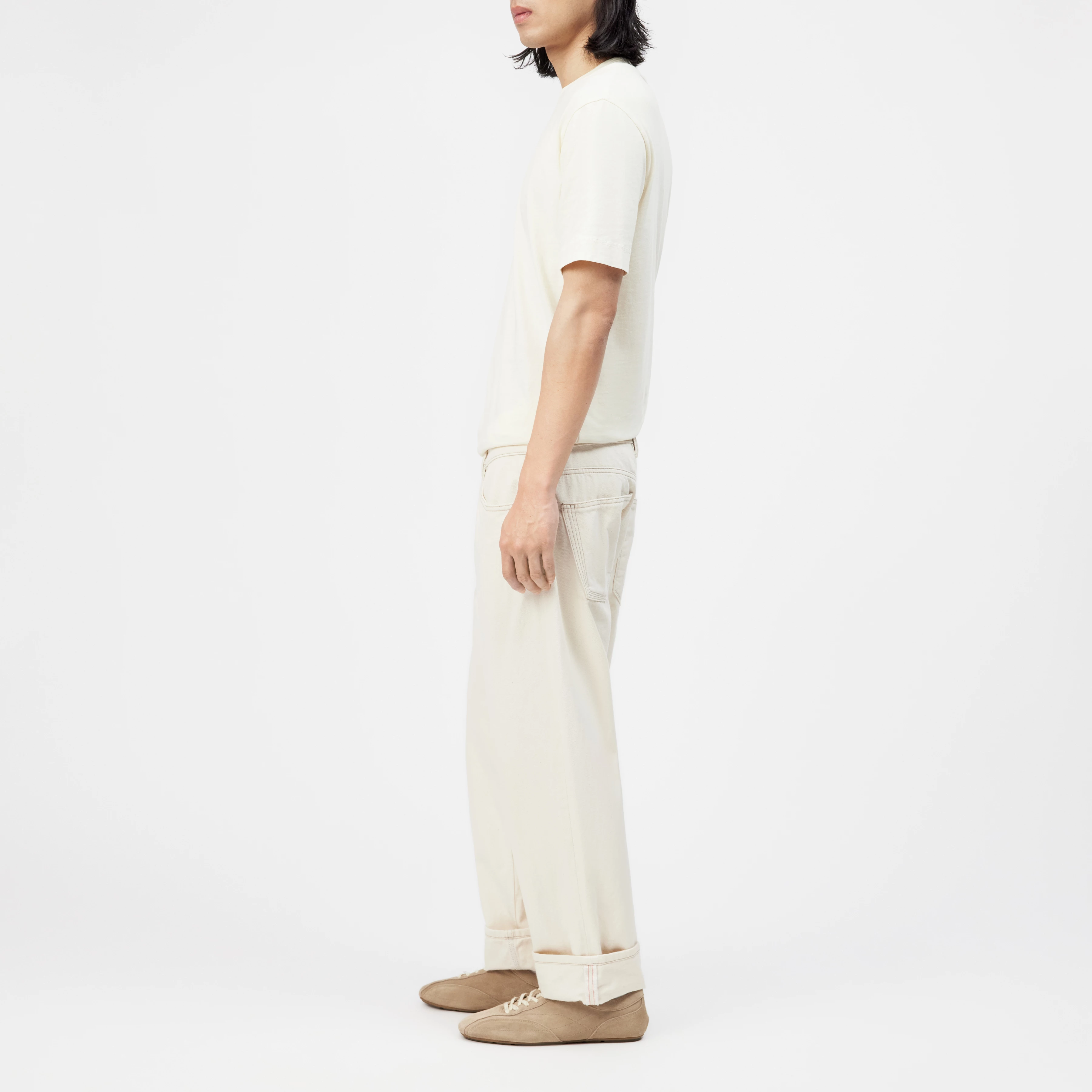 RAWDY_A - Tapered Jeans in Natural Denim - Herren - Metall - Seitenansicht