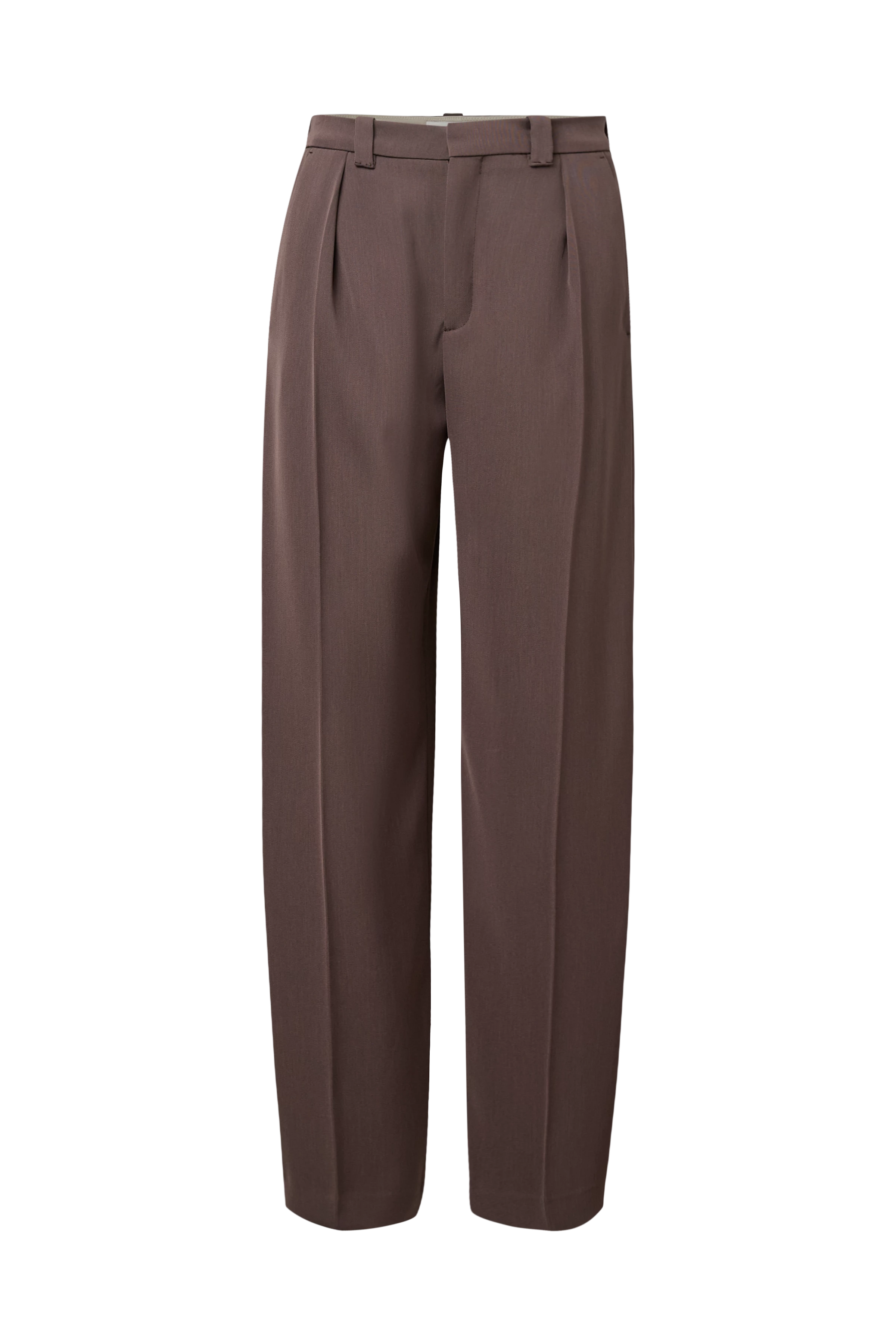 ADUCT - Techno twill straight-leg tailored trousers - women - brown - Freisteller Frontansicht