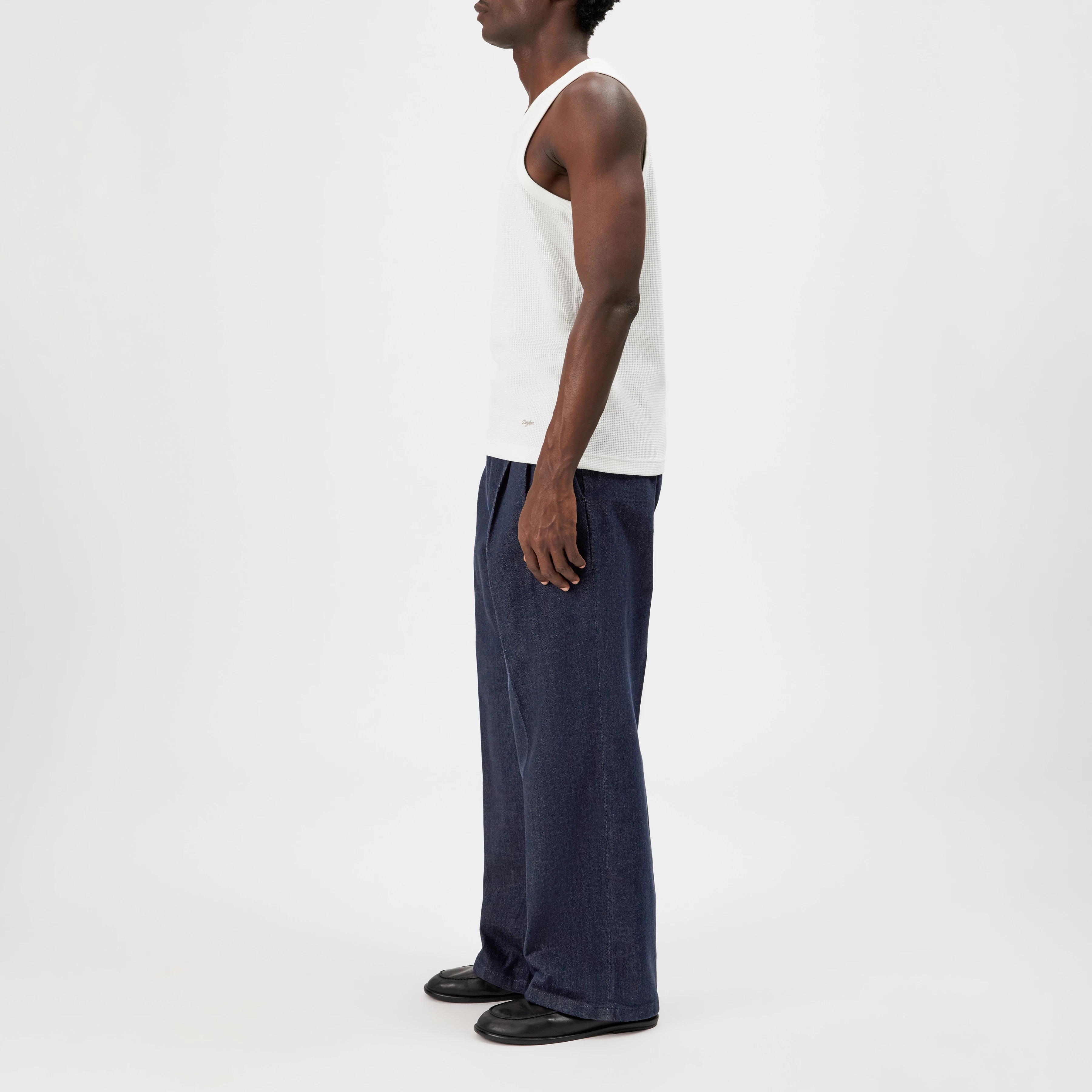 NATHAN - Bodyfitted Ripp-Tanktop mit strukturierter Oberfläche - Herren - weiß - Seitenansicht