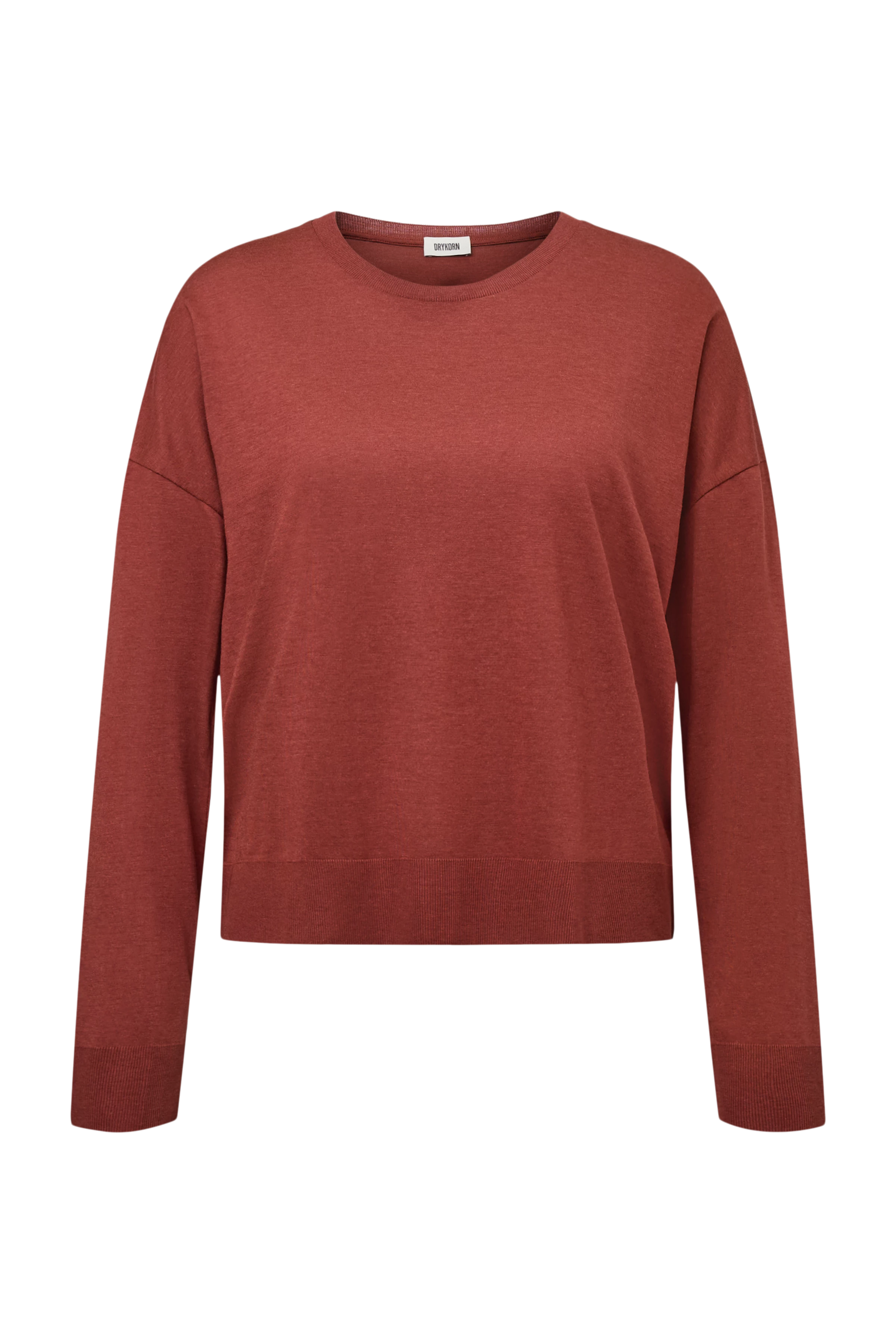 CESIDIE - Long-sleeve crew neck in jersey blend - women - red - Freisteller Frontansicht