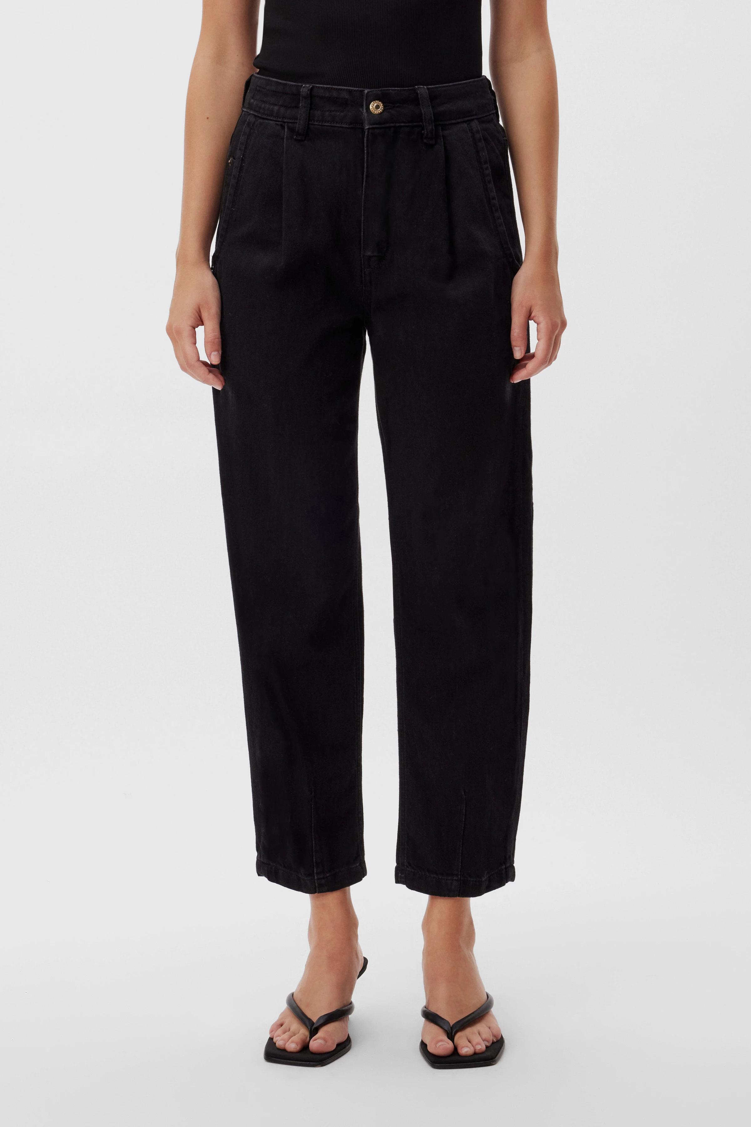 DECIDE - Mid-waist Jeans in black Denim - Damen - schwarz - Frontansicht