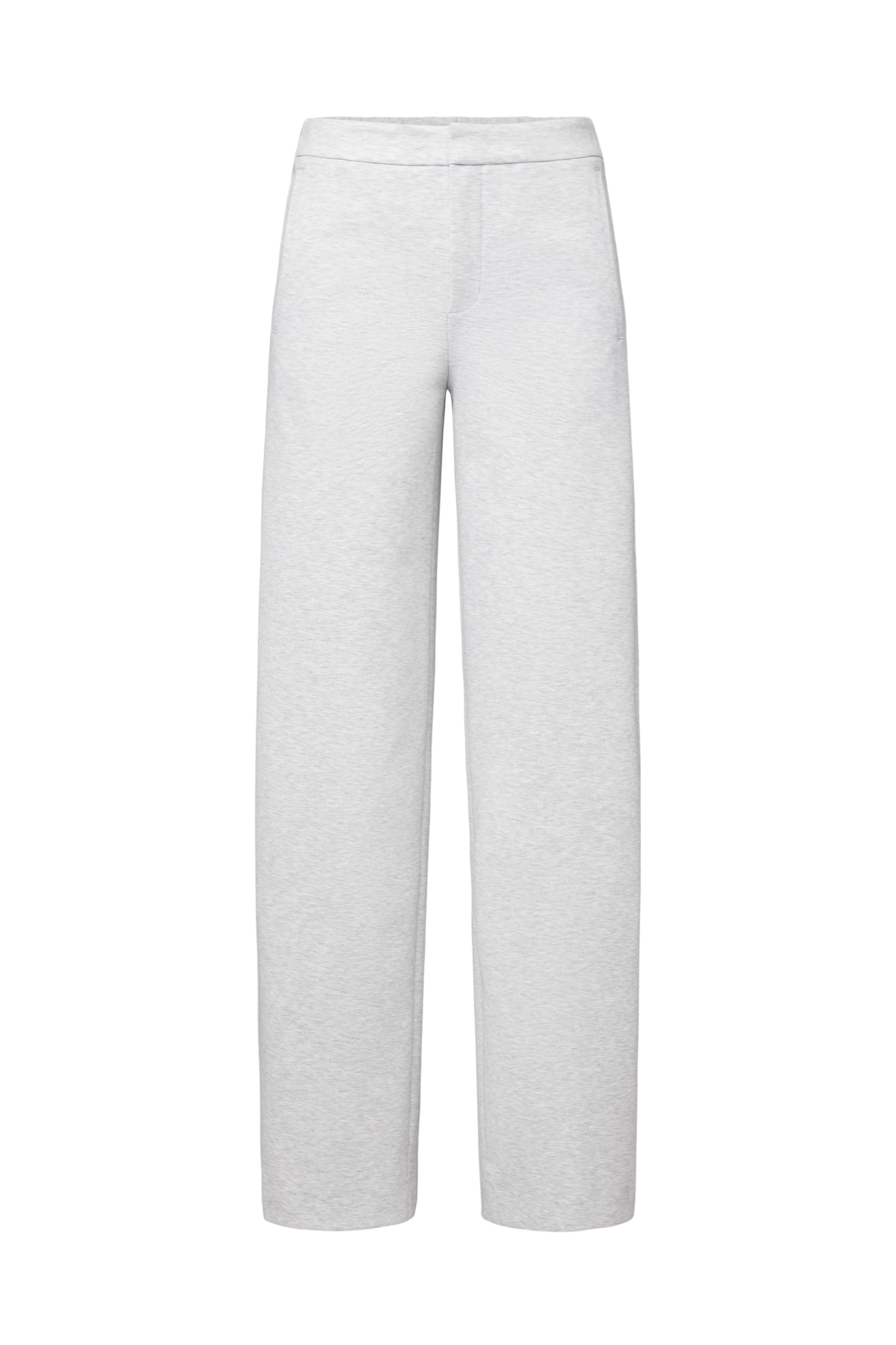 FAE_0 - Hose mit Barrel-Leg in Jersey mit Dessin - Damen - grau - Freisteller Frontansicht