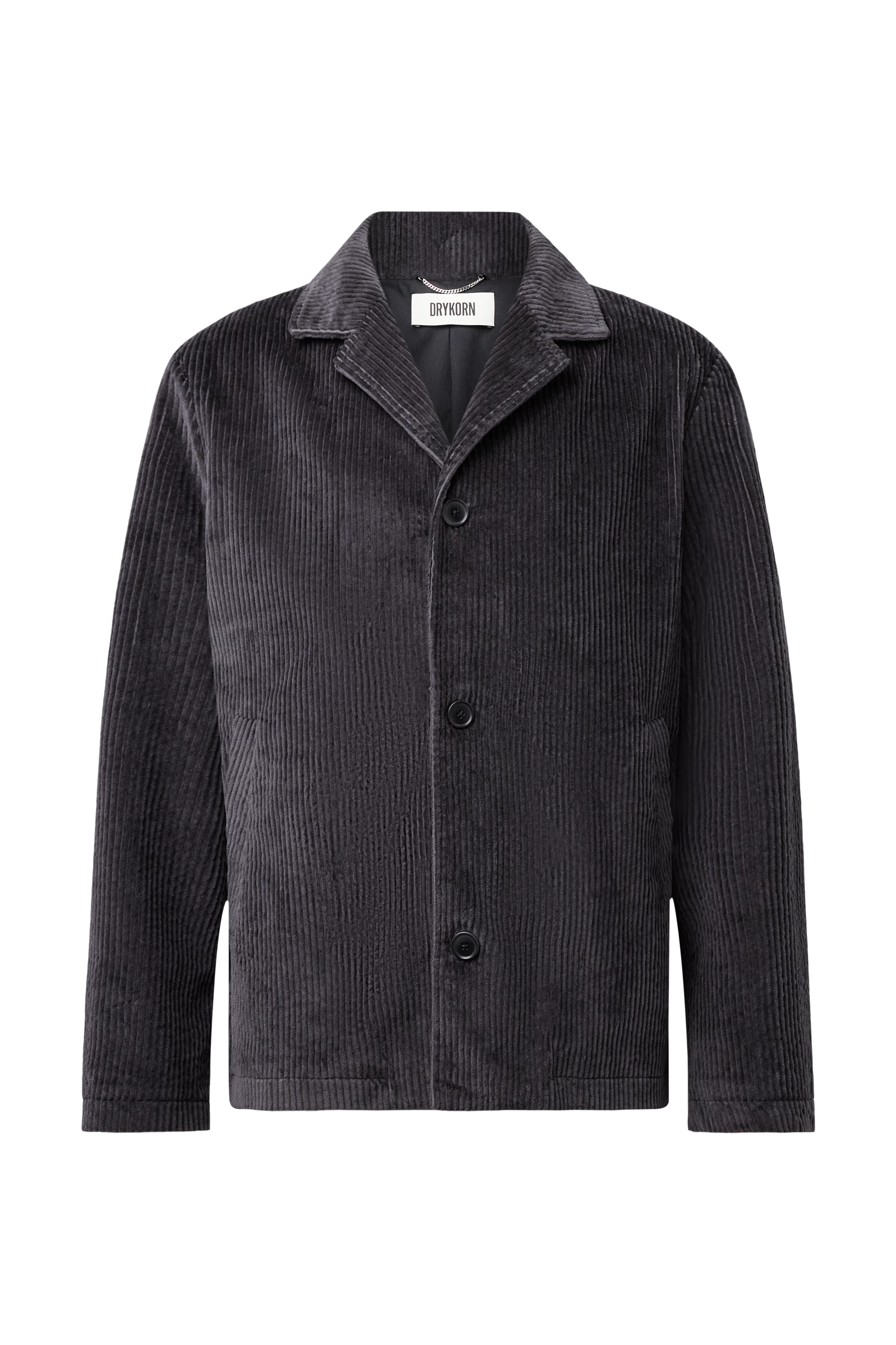 LOUVIN - Regular Fit Jacke in Breitcord - Herren - grau - Freisteller Frontansicht