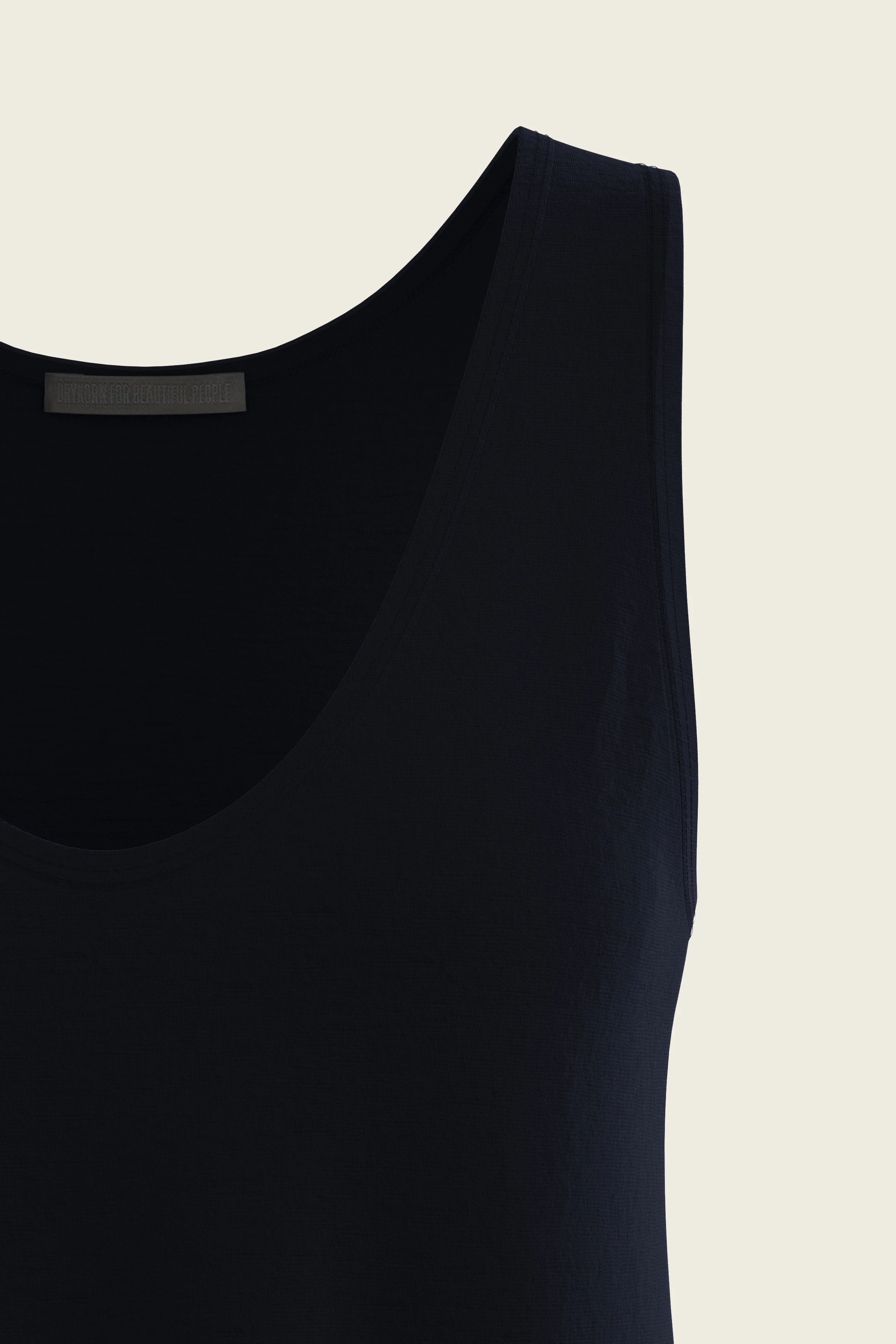 SAIMI - Jerseytop aus Baumwolle - Damen - schwarz - Freisteller Detailansicht