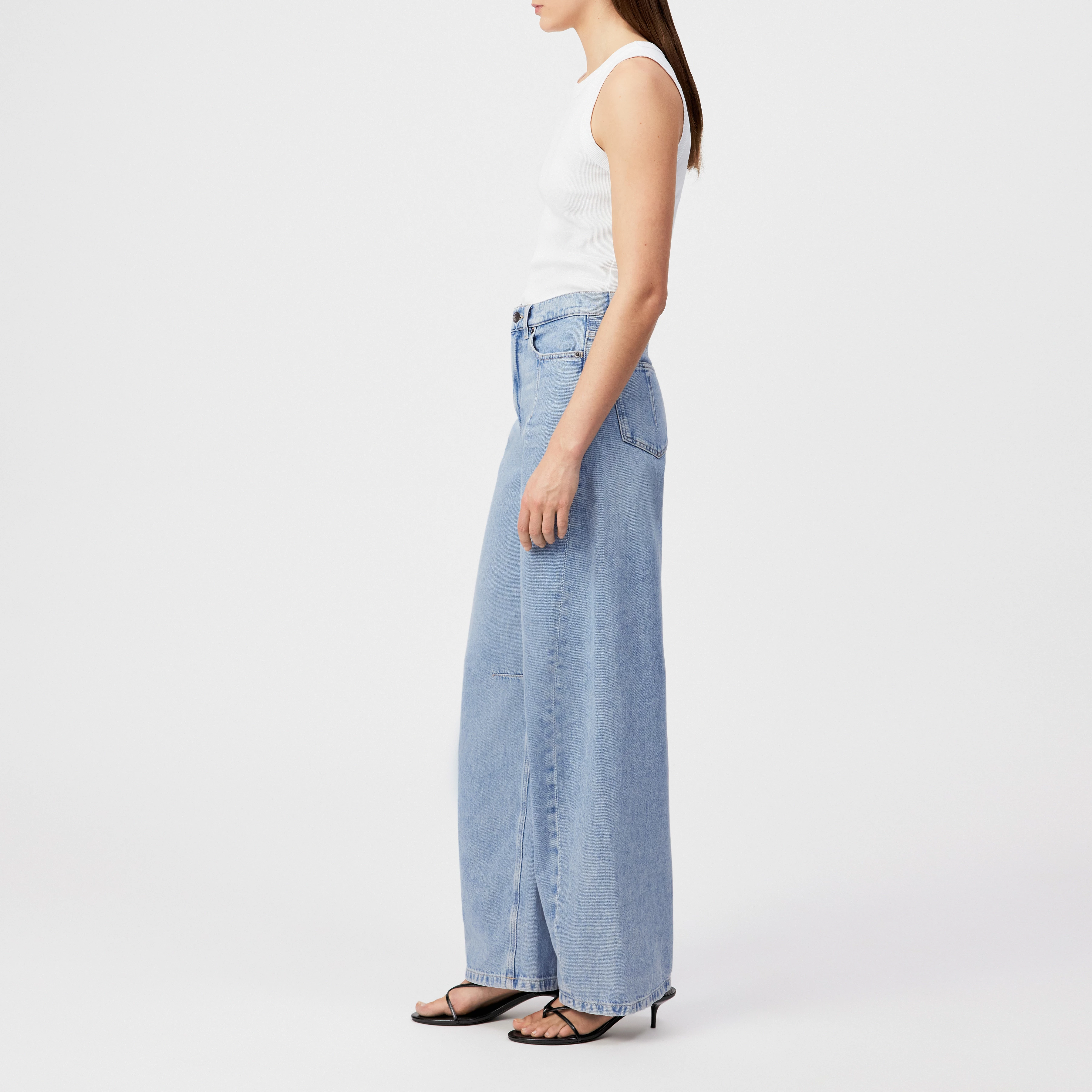 LIABLE - Relaxed Fit buks i blødt denim - women - blå - Seitenansicht