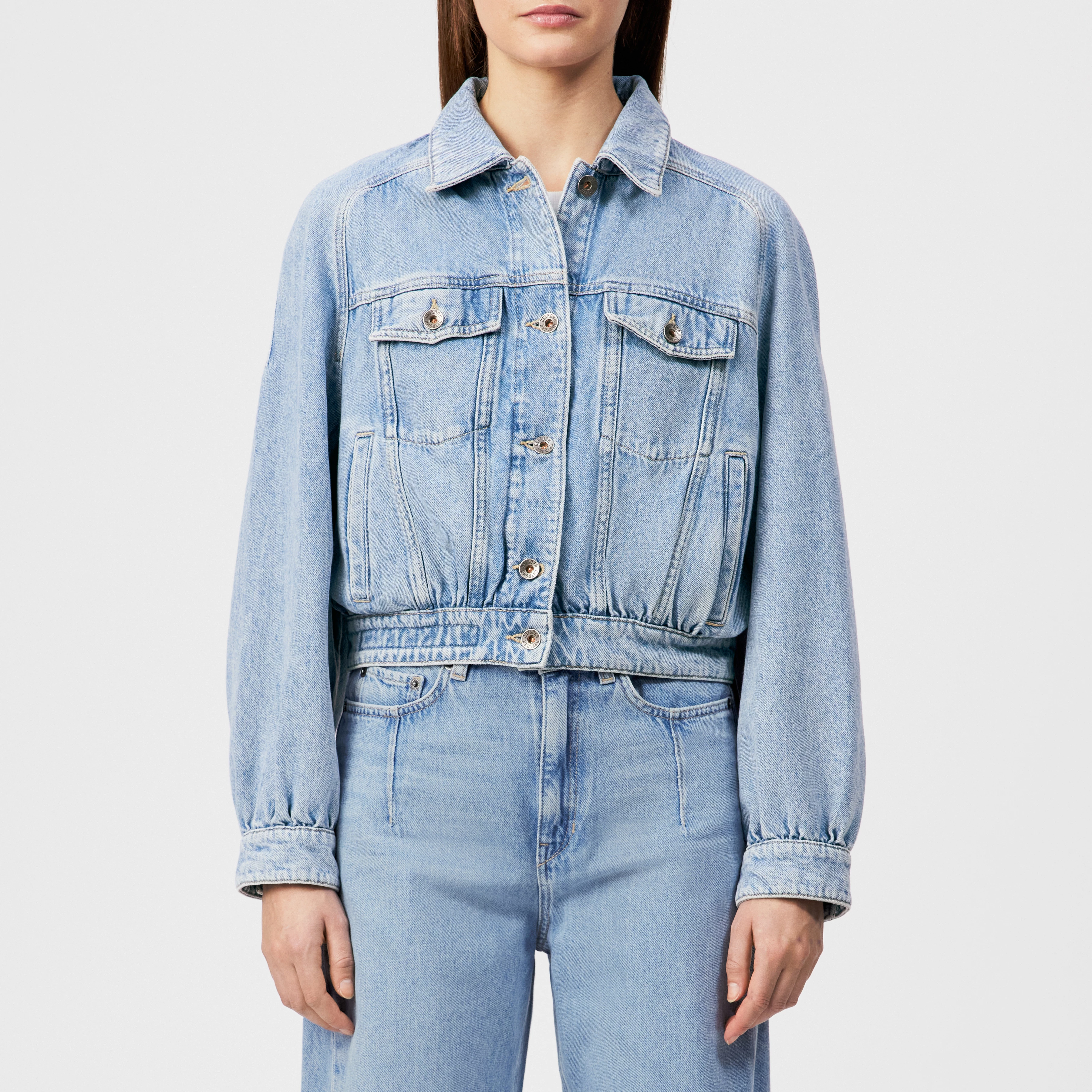 MARWICK - Afslappet jeansjakke i blødt denim - women - blå - Frontansicht