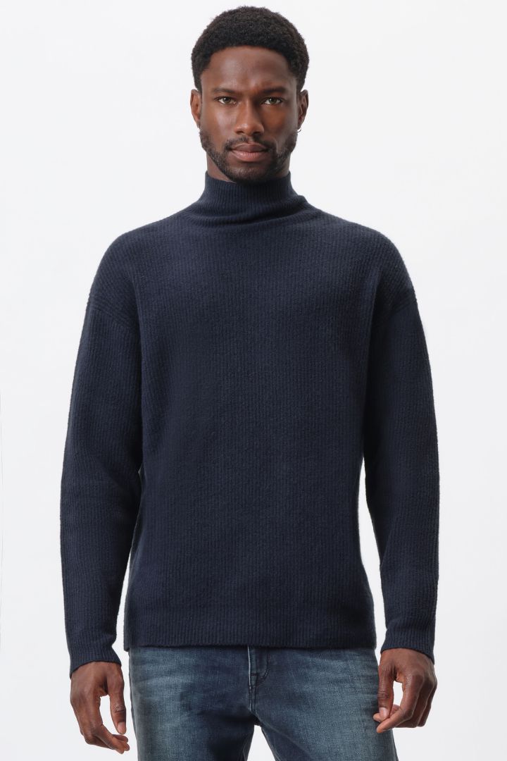 turtleneck jumper in cotton mix