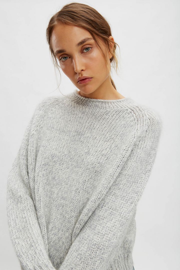knitted jumper in alpaca mix