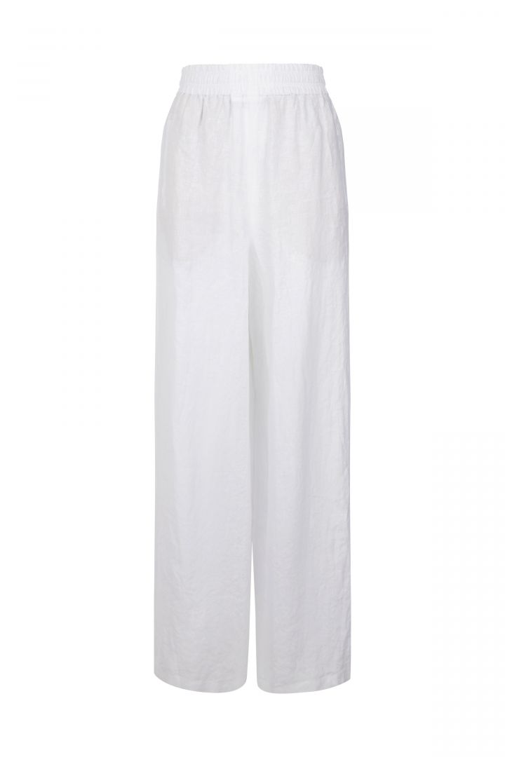 palazzo trousers in pure linen